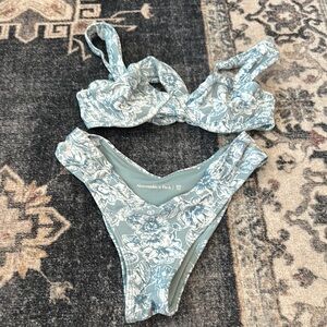 Abercrombie & Fitch Blue Floral Bikini Set